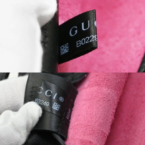 GUCCI GG Print Sherry 2Way Drawstring Backpack Bag Leather Pink Italy - Picture 13 of 15